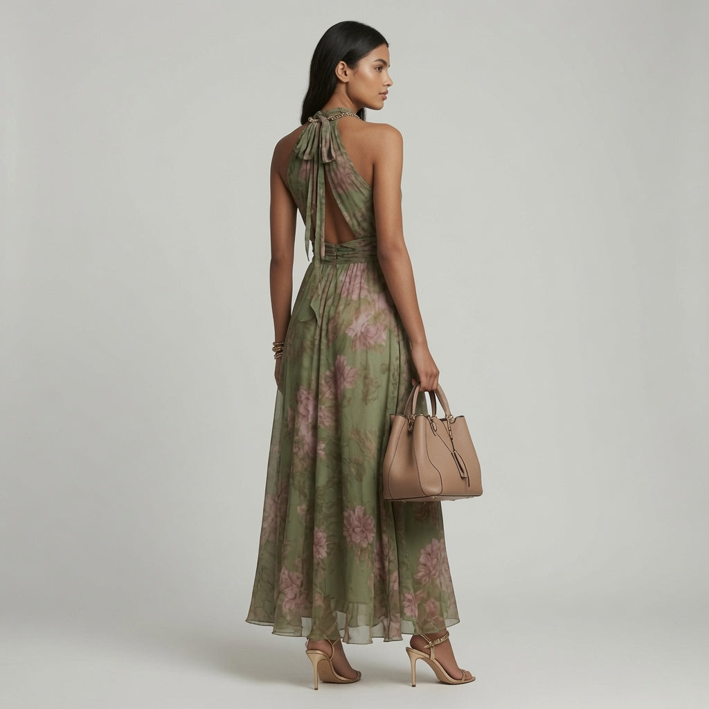 Livia Vestito Halter Floreale