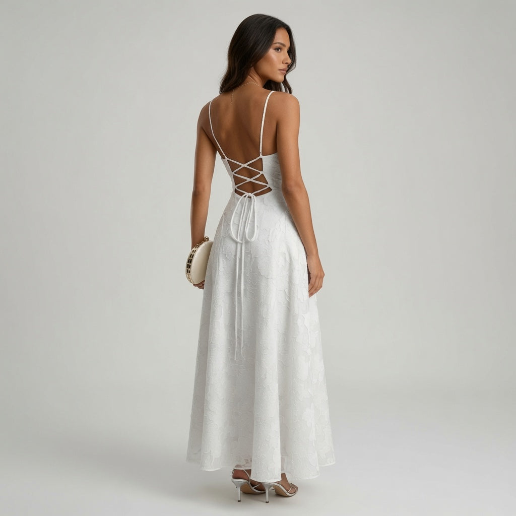 Livia — Vestito Maxi Halter Floreale