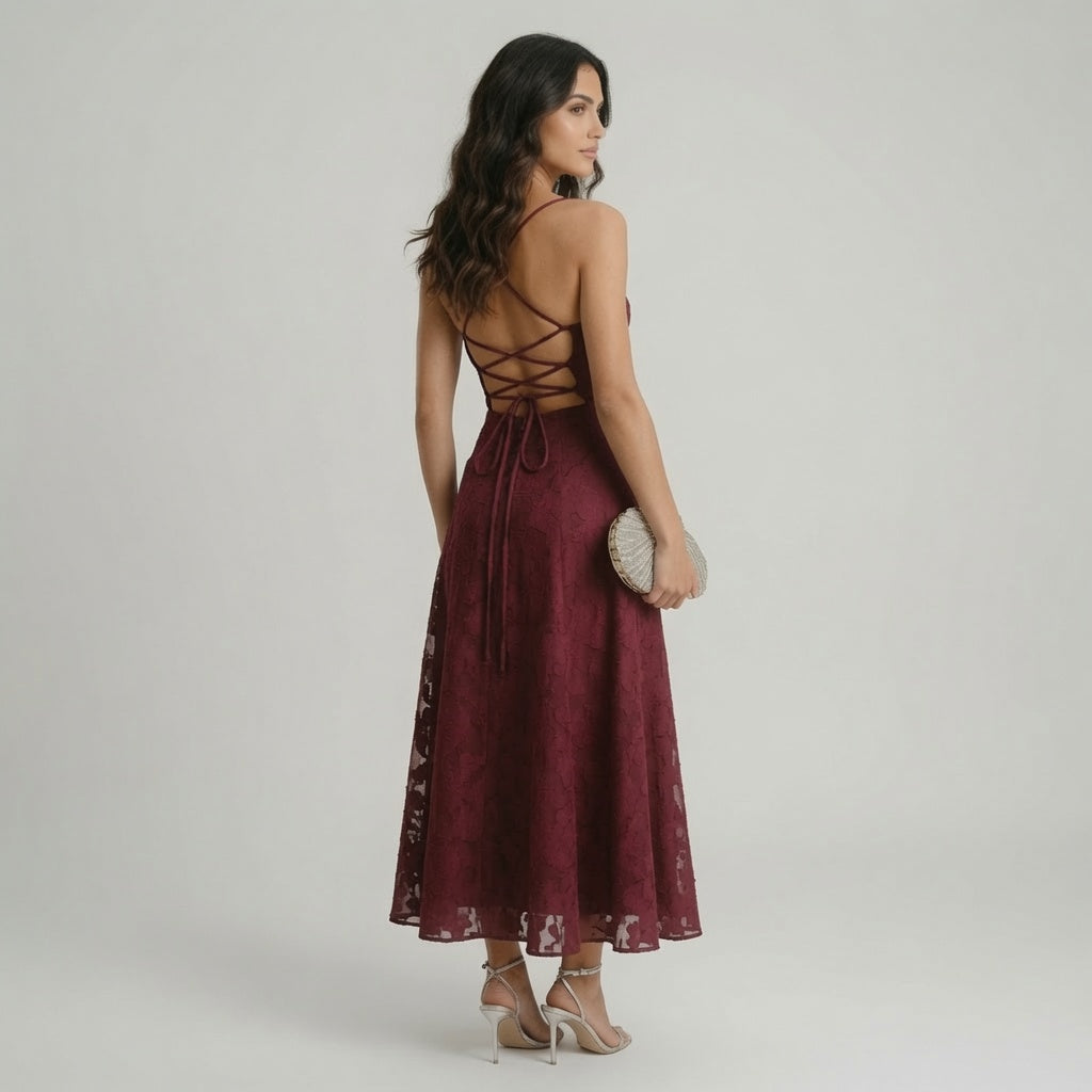 Livia — Vestito Maxi Halter Floreale
