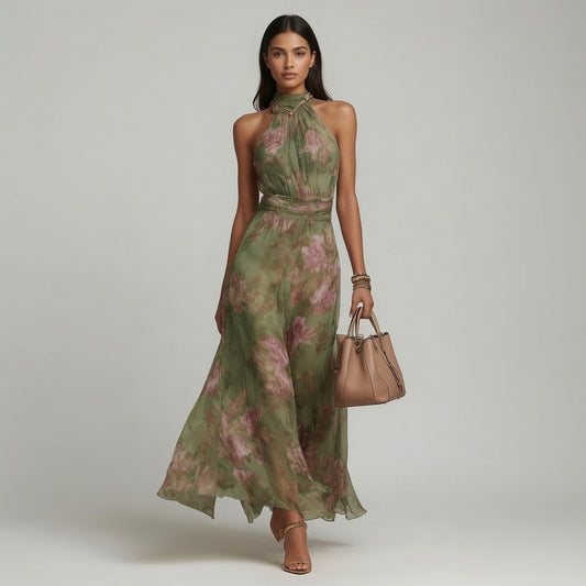 Livia Vestito Halter Floreale
